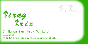 virag krix business card